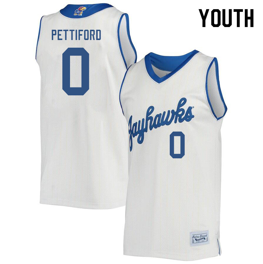 Youth #0 Bobby Pettiford Kansas Jayhawks College Basketball Jerseys Sale-Retro